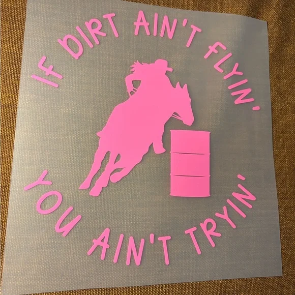 Pink Rodeo Barrel Racing Decal - Picture 2 of 2